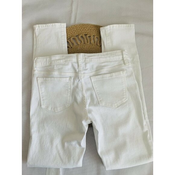 Gap Girls denim Skinny Jeans Size 14 Stretch White - Picture 2 of 4